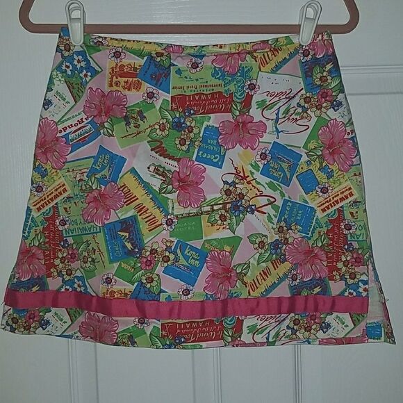 Bamboo Traders Hawaiian skort Sz 6. EUC - Picture 1 of 3
